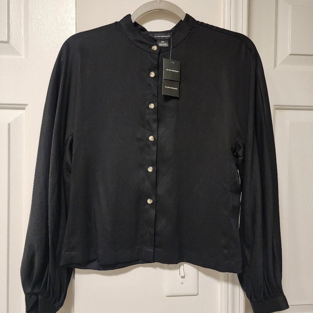 New Club Monaco Puff-sleeve Peasant Top